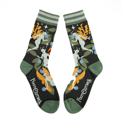 FootClothes LLC - Fanciful Fairies Crew Socks