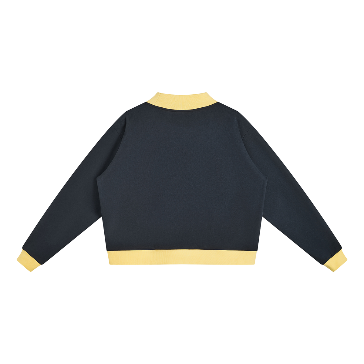 Women’s Two Tone Mock Neck Crewneck Sweatshirt