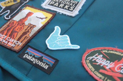 Union Made - Hang Loose Hand Embroidered Iron on Patch - Shaka