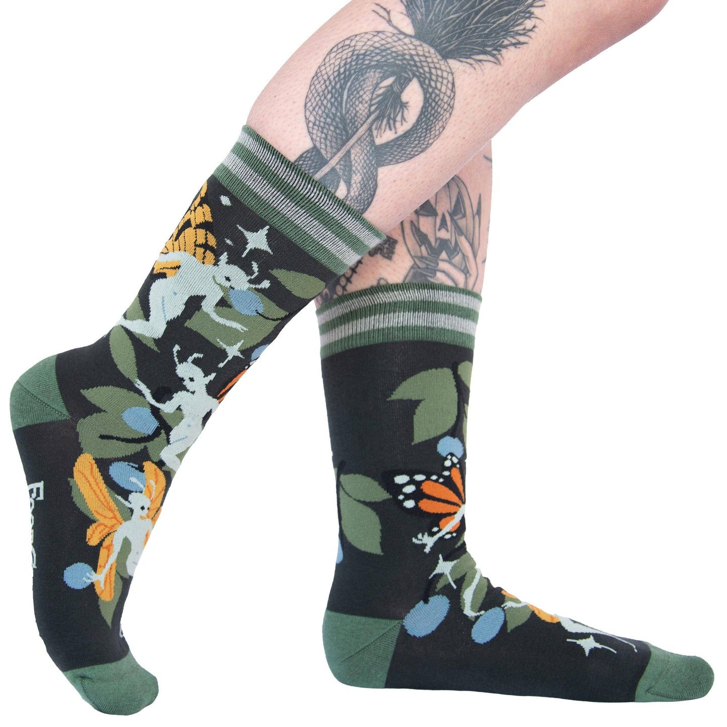 FootClothes LLC - Fanciful Fairies Crew Socks