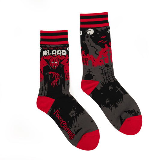 FootClothes LLC - Dracula's Bloodlust Crew Socks