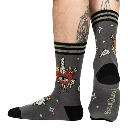 FootClothes LLC - Love Hurts Crew Socks