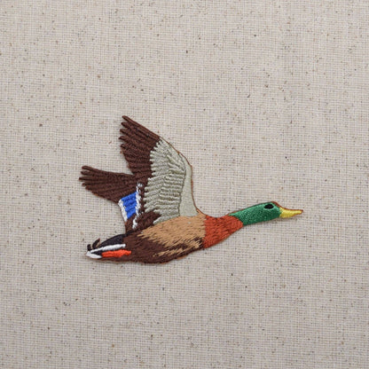 Wholesale Applique - Mallard Drake - Duck - Flying Left or Right - Iron on Applique - Embroidered Patch