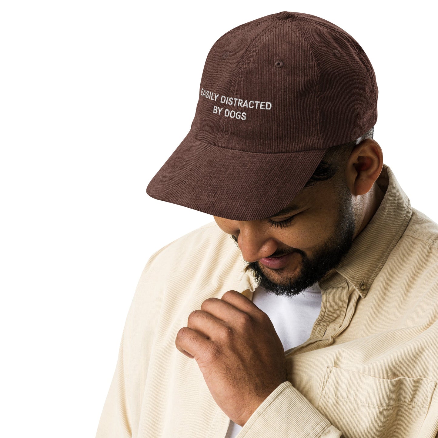 Easily Distracted By Dogs Embroidered Vintage corduroy cap - KILLER RETRO