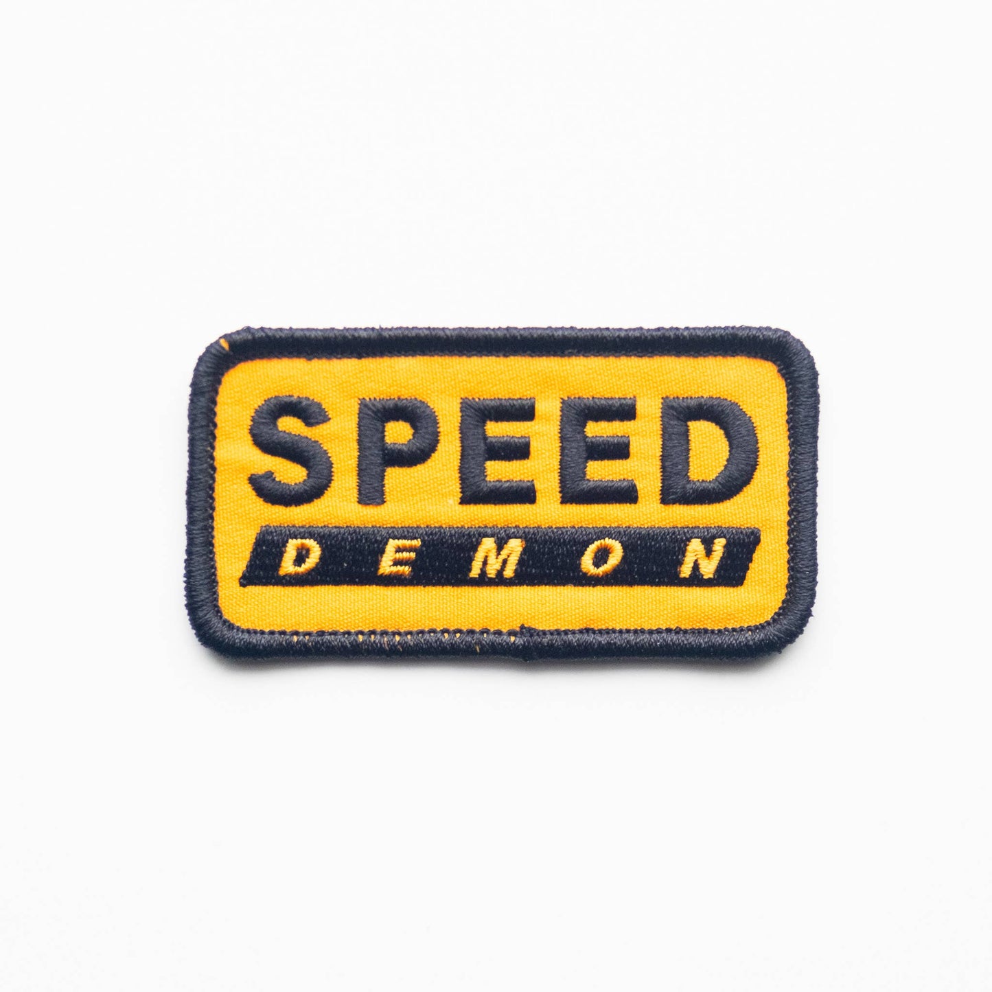 Union Made - Speed Demon Embroidered Iron on Patch - Yellow and Black