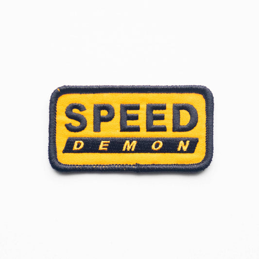 Union Made - Speed Demon Embroidered Iron on Patch - Yellow and Black