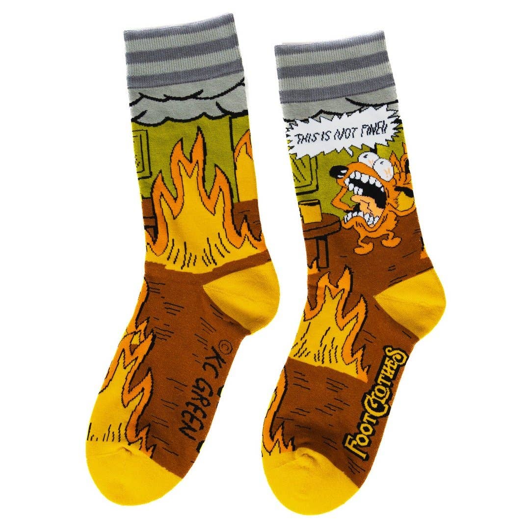 FootClothes LLC - This is Fine. Also, Not Fine. Crew Socks
