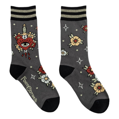 FootClothes LLC - Love Hurts Crew Socks