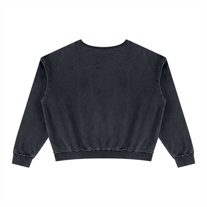 FAH Unisex Raw Edge Crewneck Sweatshirt
