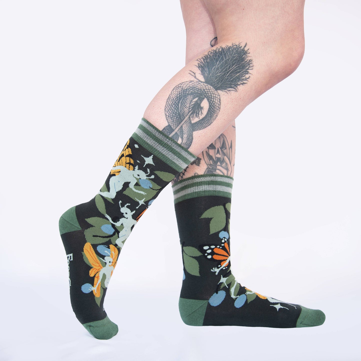 FootClothes LLC - Fanciful Fairies Crew Socks