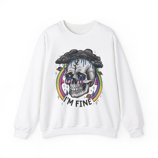 Funny I'm Fine Retro Sweatshirt. Vintage Humor Sweatshirt. - KILLER RETRO