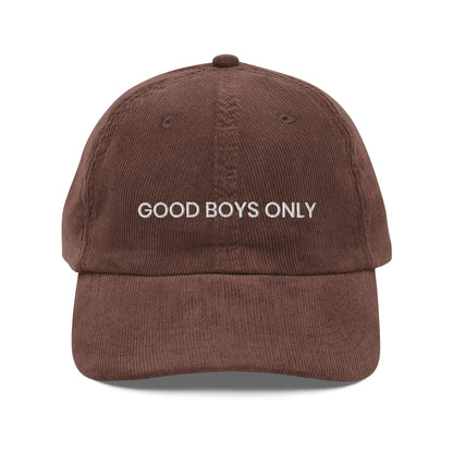 Good boys Only Vintage Corduroy Cap - KILLER RETRO