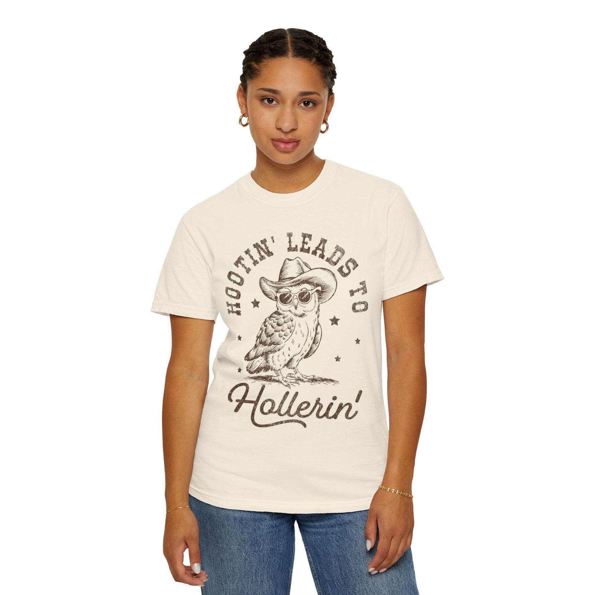 Hooting Leads To Hollerin Western Owl Retro T-shirt - KILLER RETRO