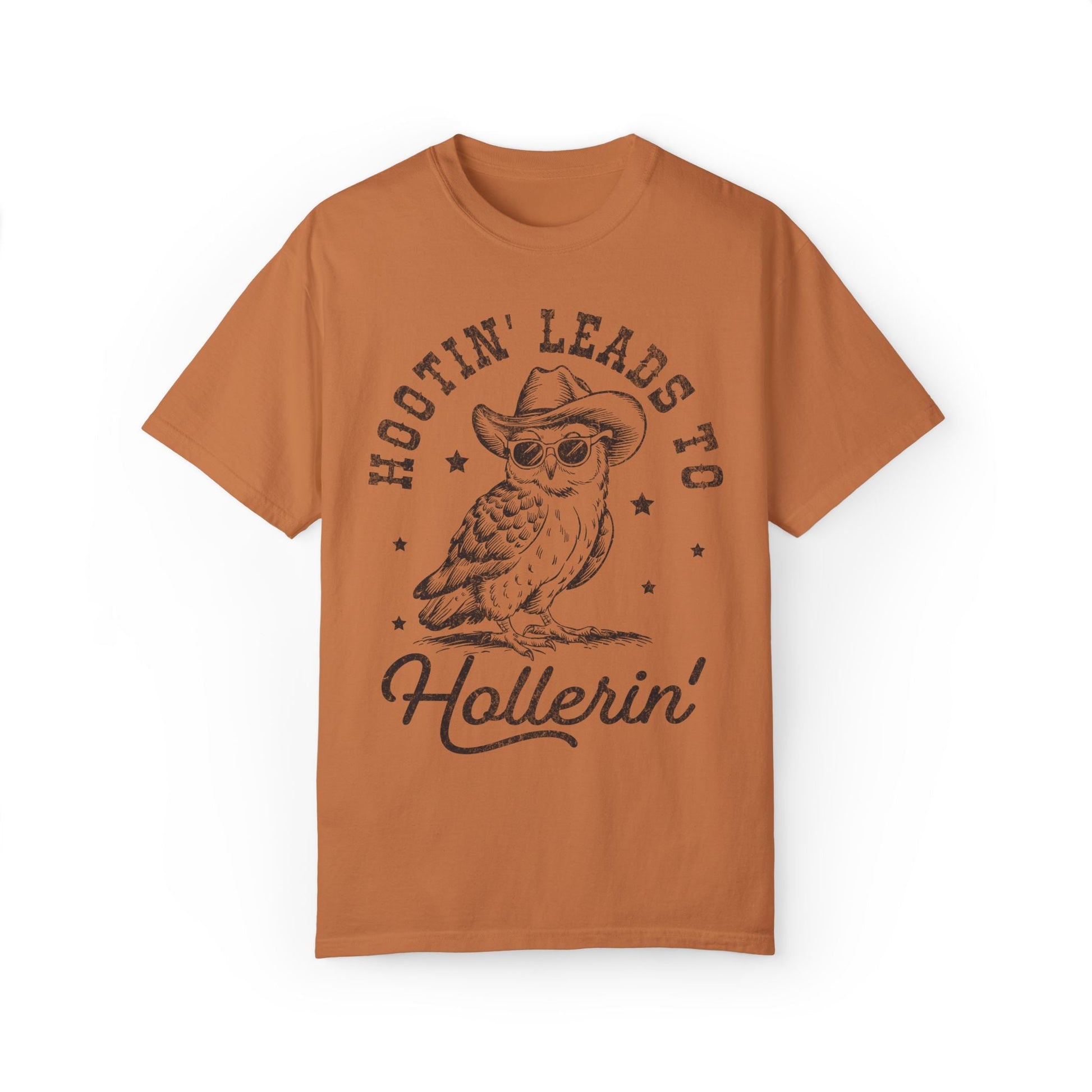 Hooting Leads To Hollerin Western Owl Retro T-shirt - KILLER RETRO