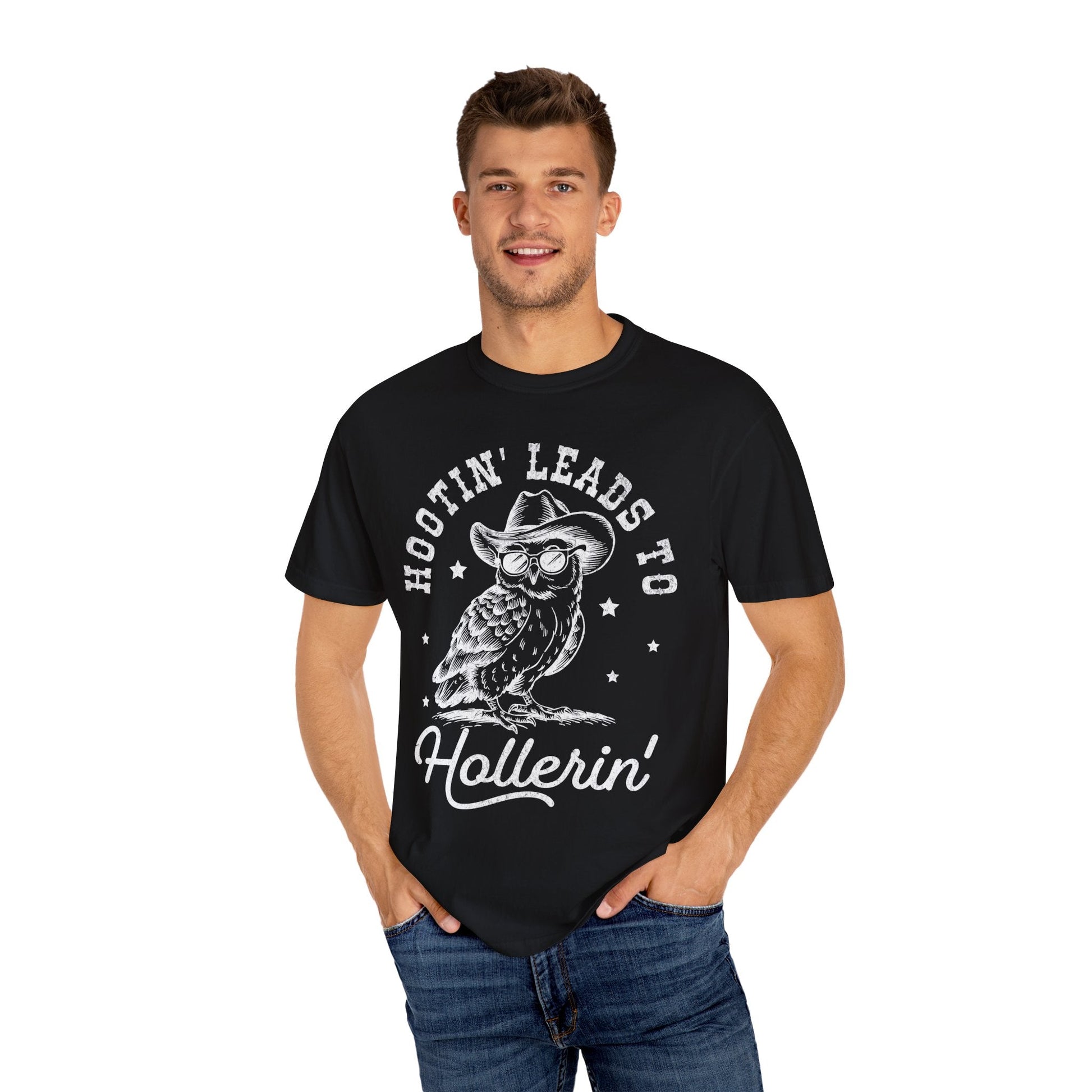 Hooting Leads To Hollerin Western Owl Retro T-shirt - KILLER RETRO
