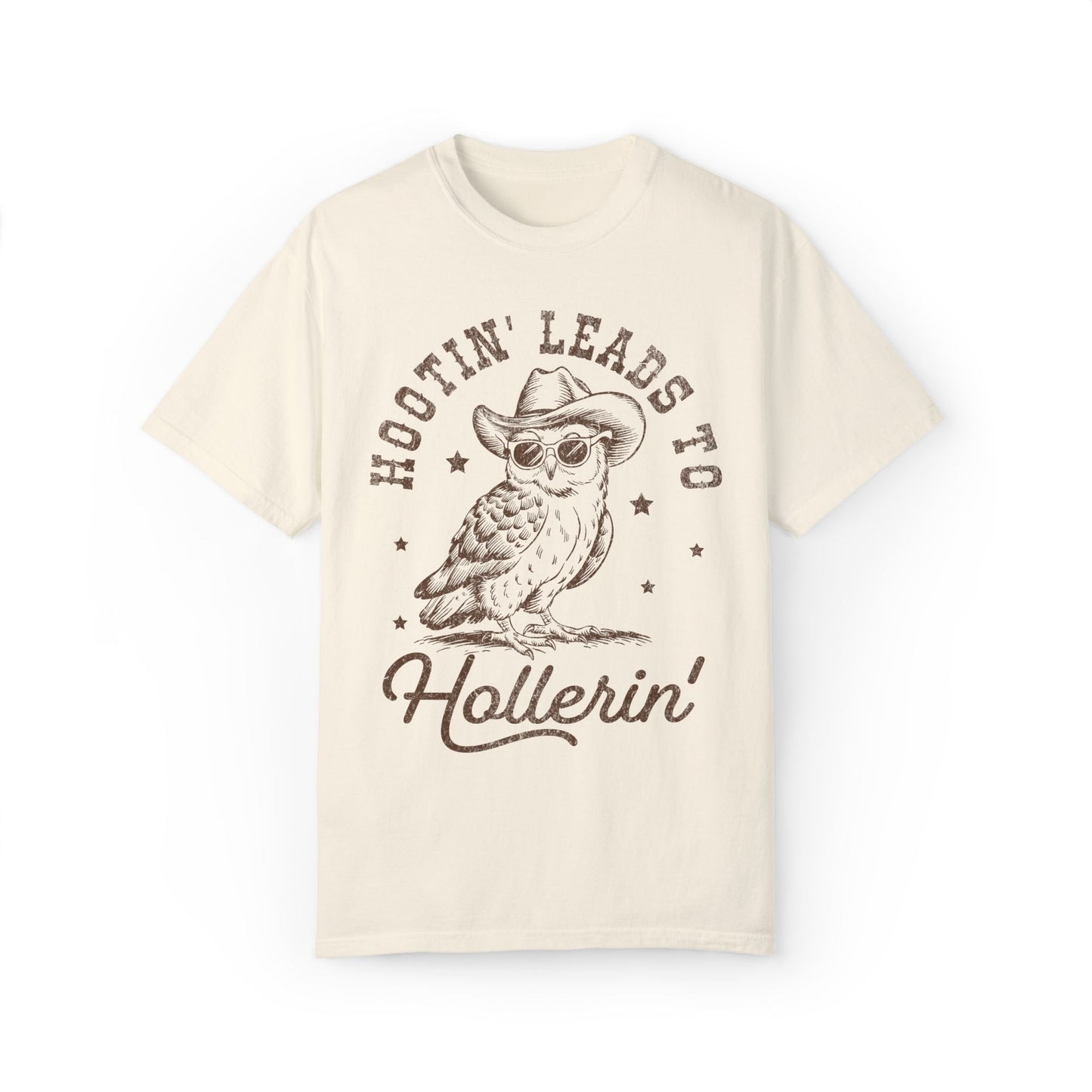 Hooting Leads To Hollerin Western Owl Retro T-shirt - KILLER RETRO