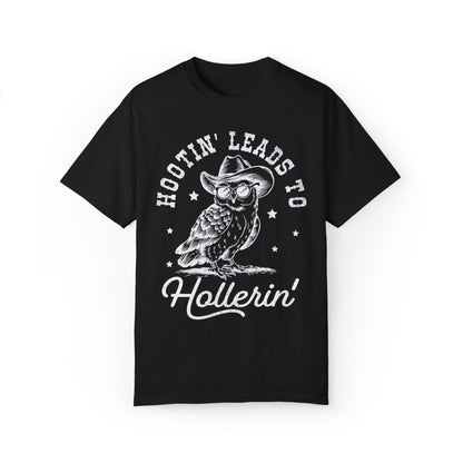 Hooting Leads To Hollerin Western Owl Retro T-shirt - KILLER RETRO