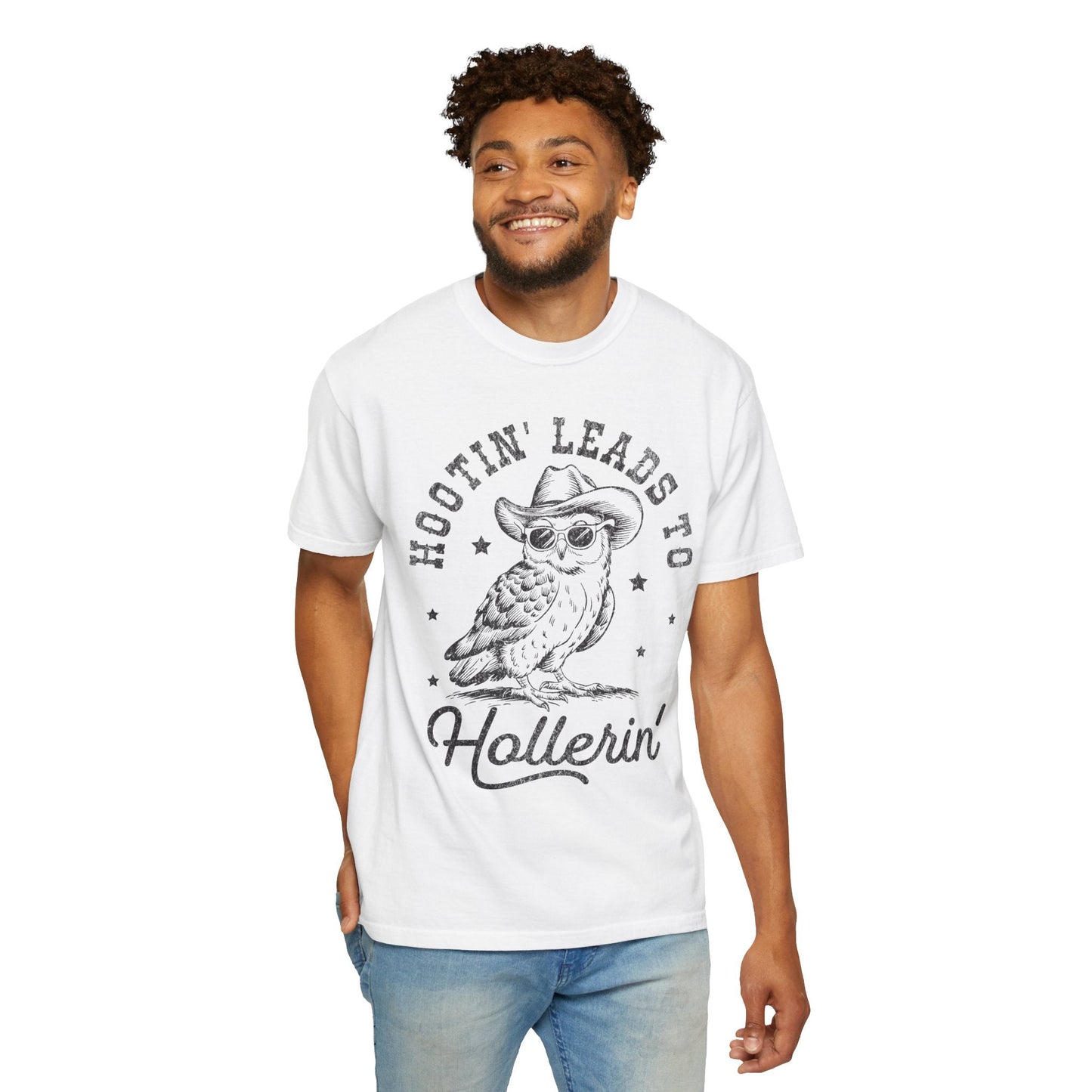 Hooting Leads To Hollerin Western Owl Retro T-shirt - KILLER RETRO