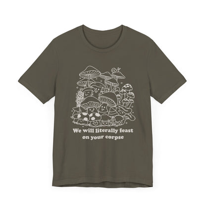 Humorous Mushroom Graphic Tee - KILLER RETRO