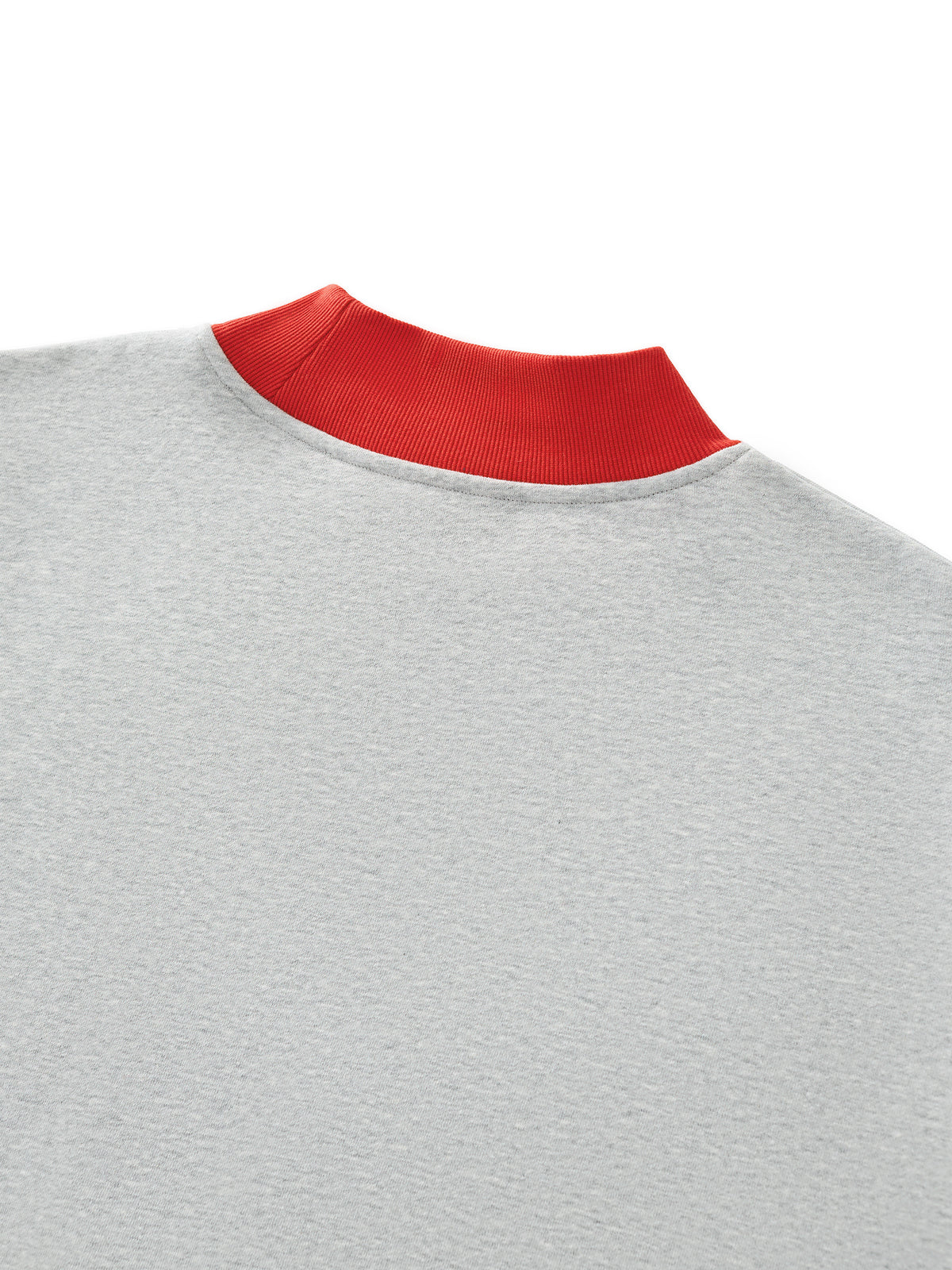 Women’s Two Tone Mock Neck Crewneck Sweatshirt