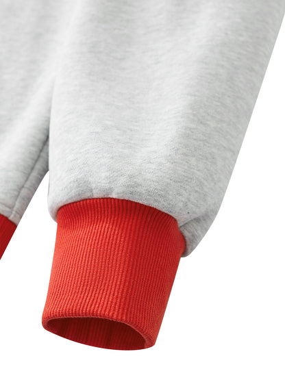 Women’s Two Tone Mock Neck Crewneck Sweatshirt