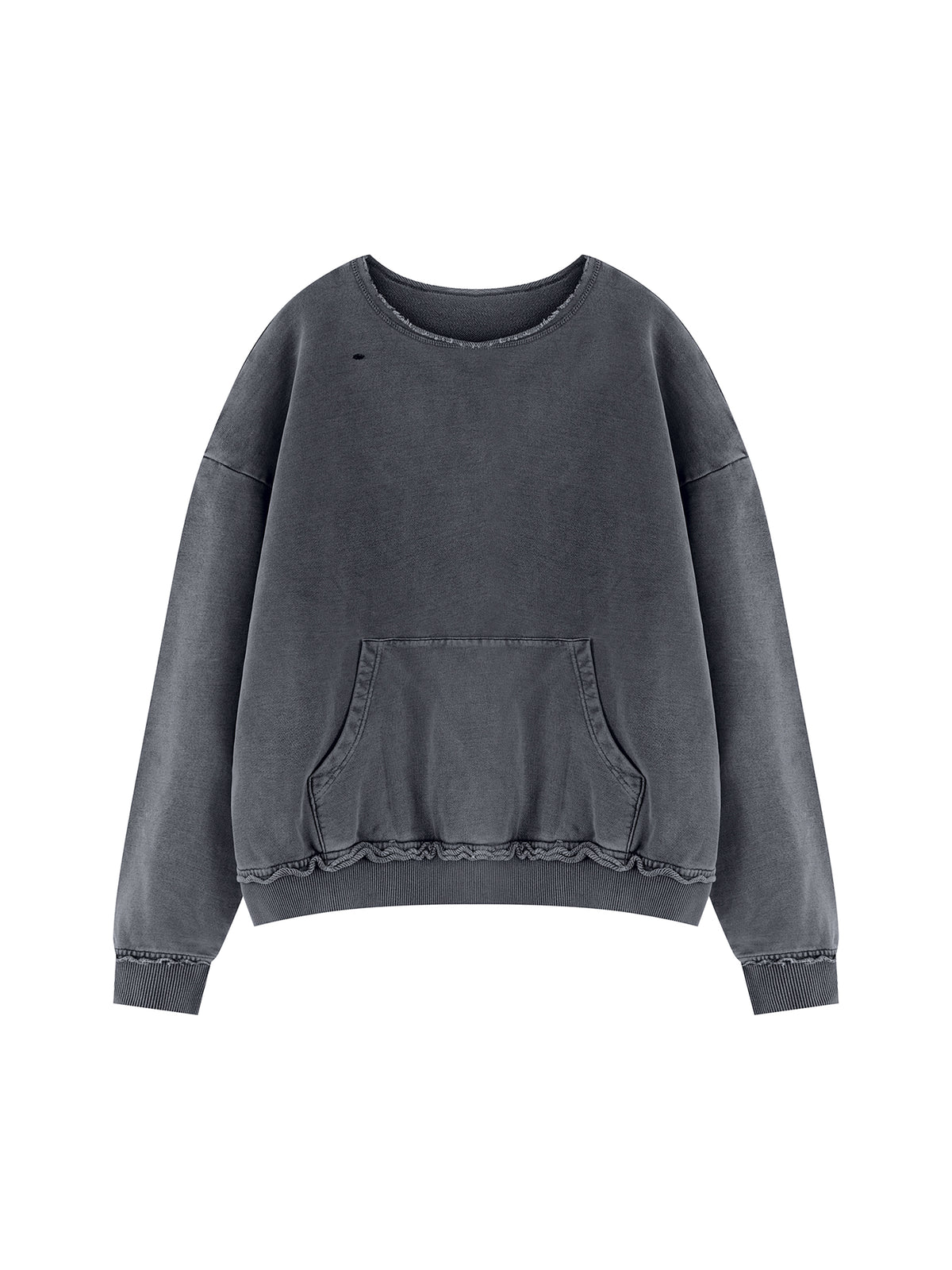 FAH Unisex Raw Edge Crewneck Sweatshirt