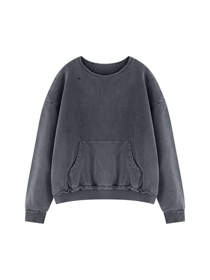 FAH Unisex Raw Edge Crewneck Sweatshirt