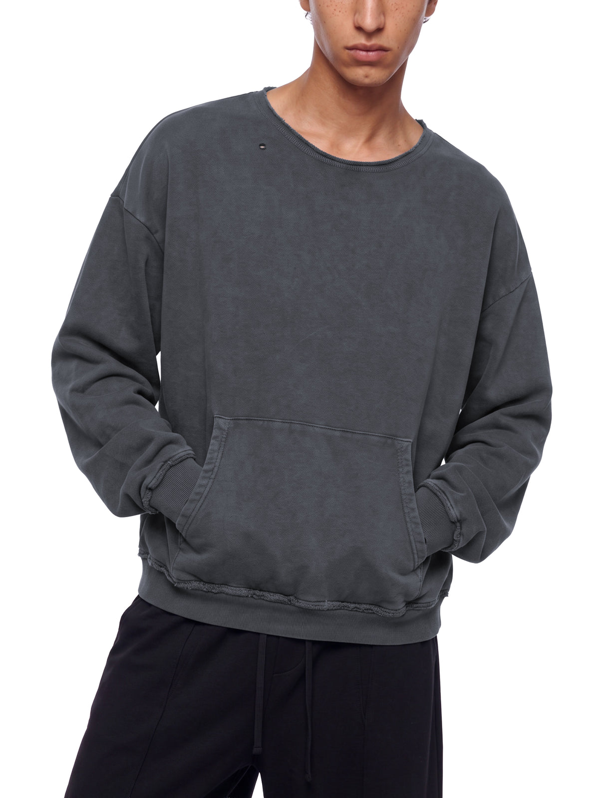FAH Unisex Raw Edge Crewneck Sweatshirt