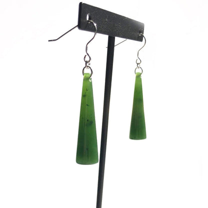 Solid Jade Cone Earrings, 2406