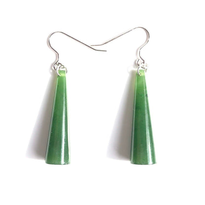 Solid Jade Cone Earrings, 2406