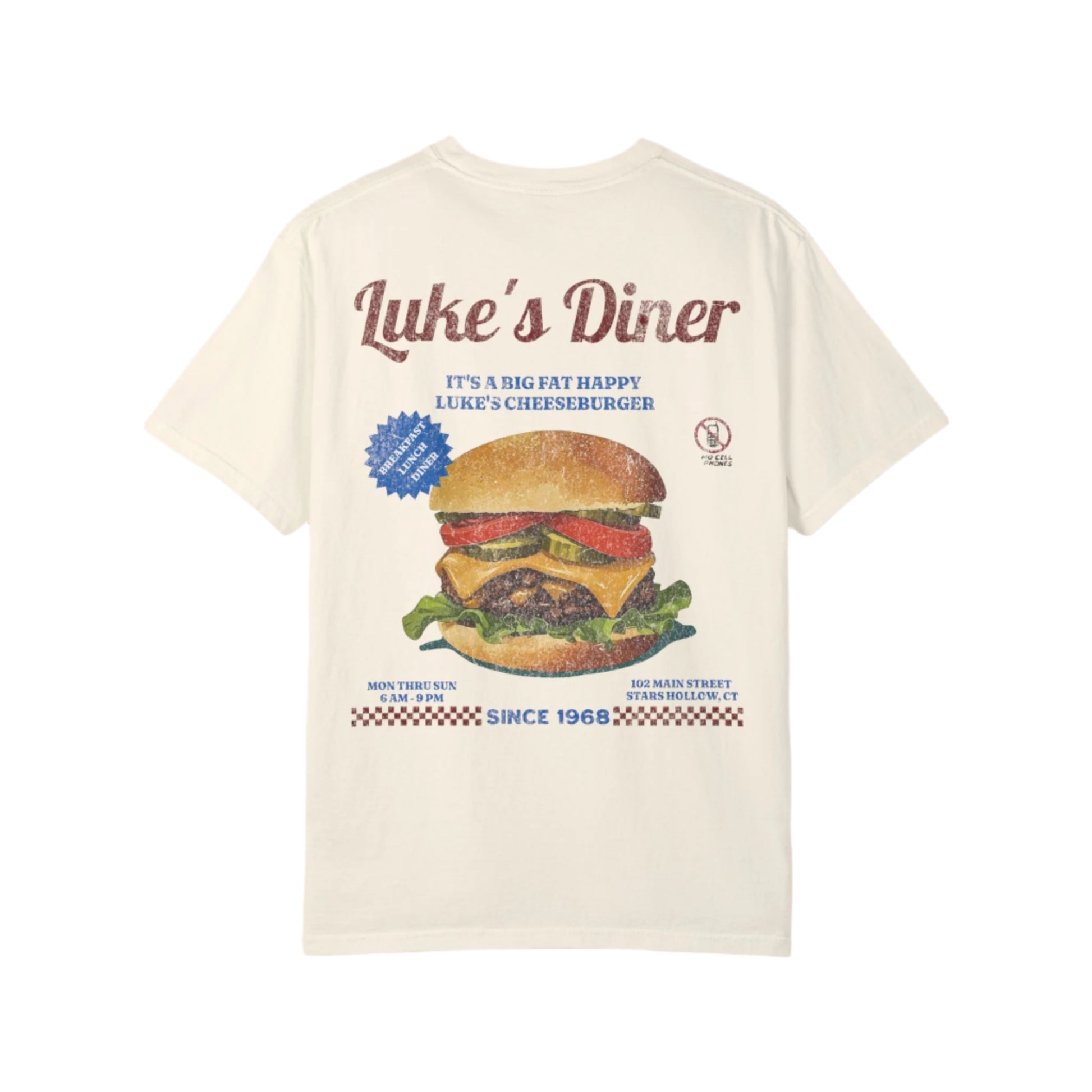 Luke's Diner Retro Cheeseburger Tee - KILLER RETRO