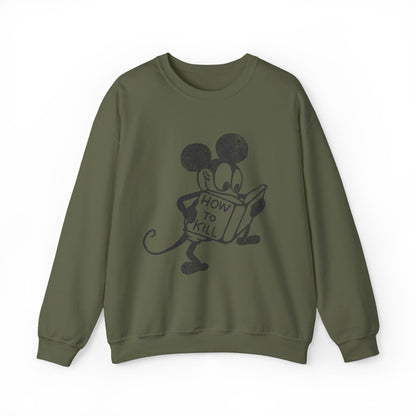 Mickey Mouse How To Kill Sweatshirt. - KILLER RETRO
