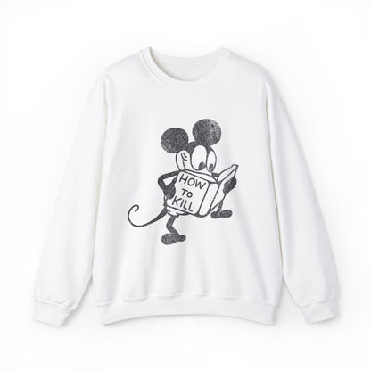 Mickey Mouse How To Kill Sweatshirt. - KILLER RETRO