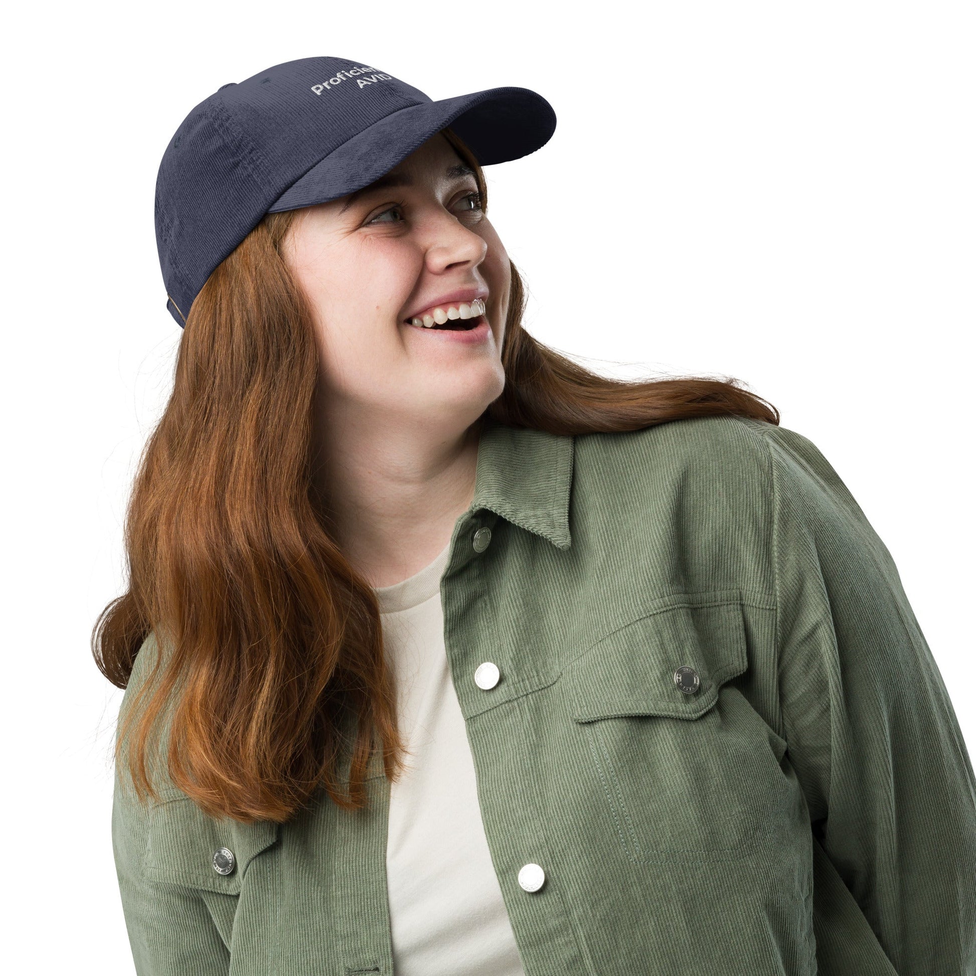 Proficient in AVID Funny Embroidered Vintage Corduroy Cap - KILLER RETRO