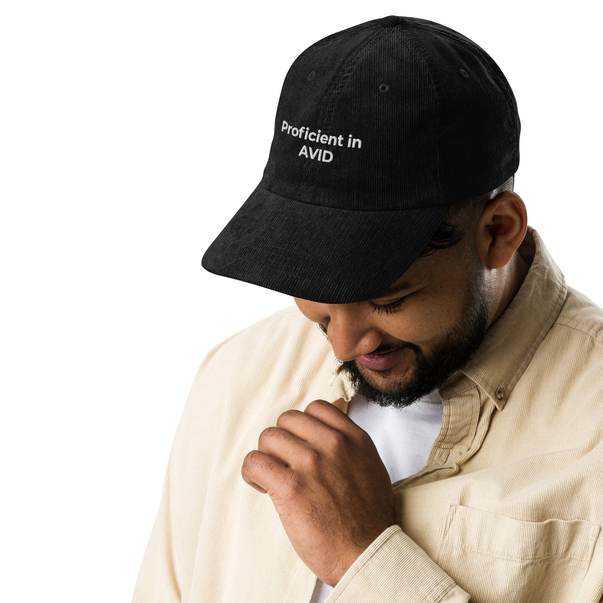 Proficient in AVID Funny Embroidered Vintage Corduroy Cap - KILLER RETRO