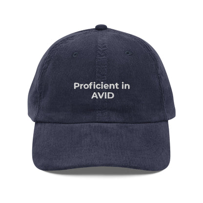 Proficient in AVID Funny Embroidered Vintage Corduroy Cap - KILLER RETRO