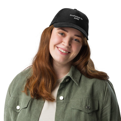 Proficient in AVID Funny Embroidered Vintage Corduroy Cap - KILLER RETRO