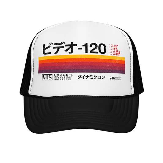 RETRO VHS JAPANESE VIDEO TAPE TRUCKER HAT