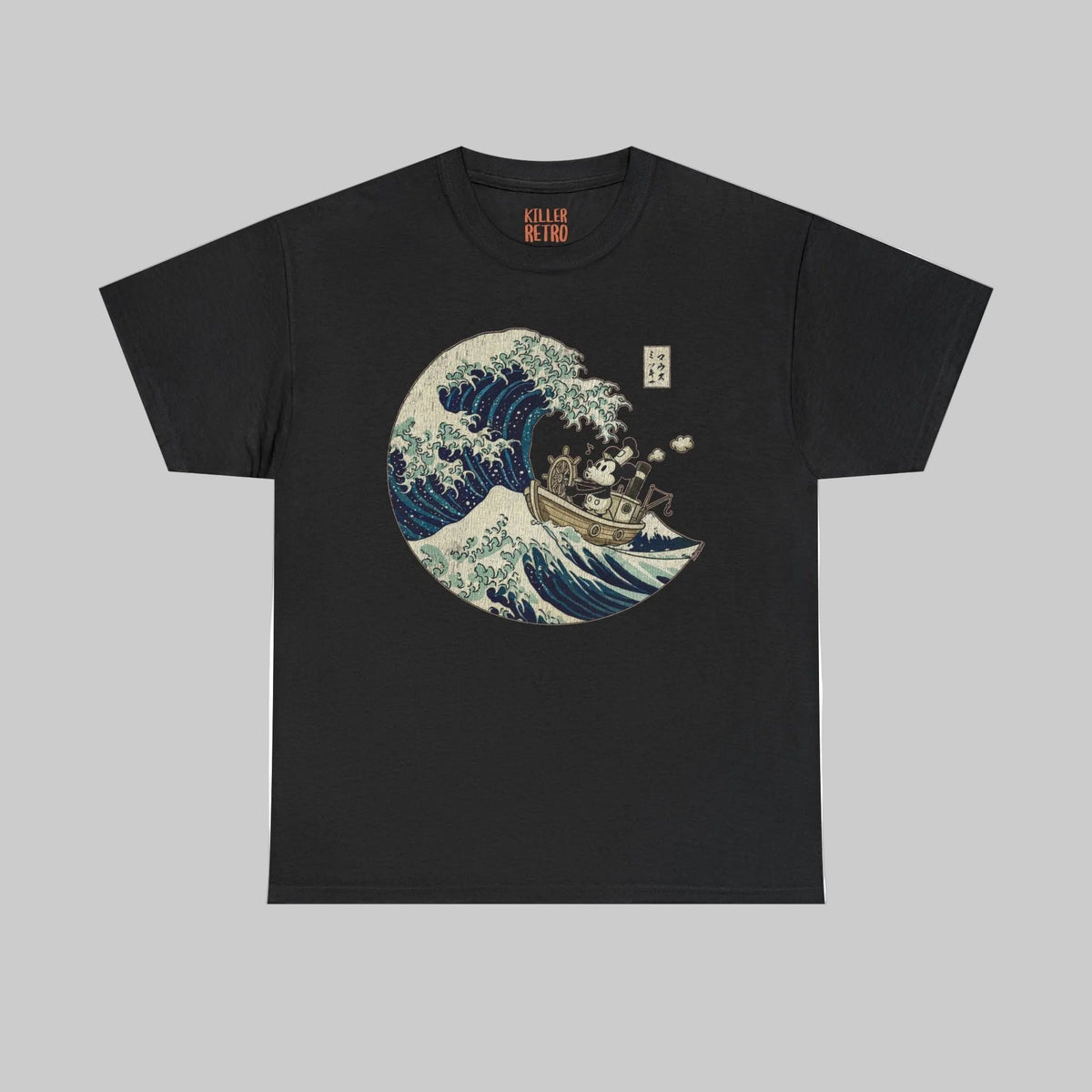 Mickey Mouse in Japan Great Wave of Kanagawa Ukiyo-e Style