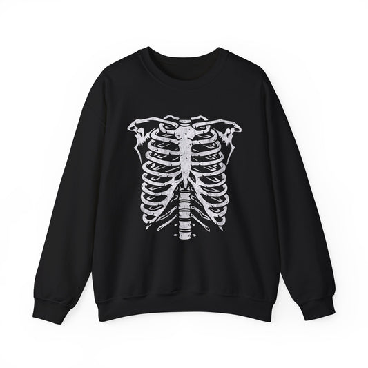 Skeleton Ribcage Retro Crewneck Sweatshirt