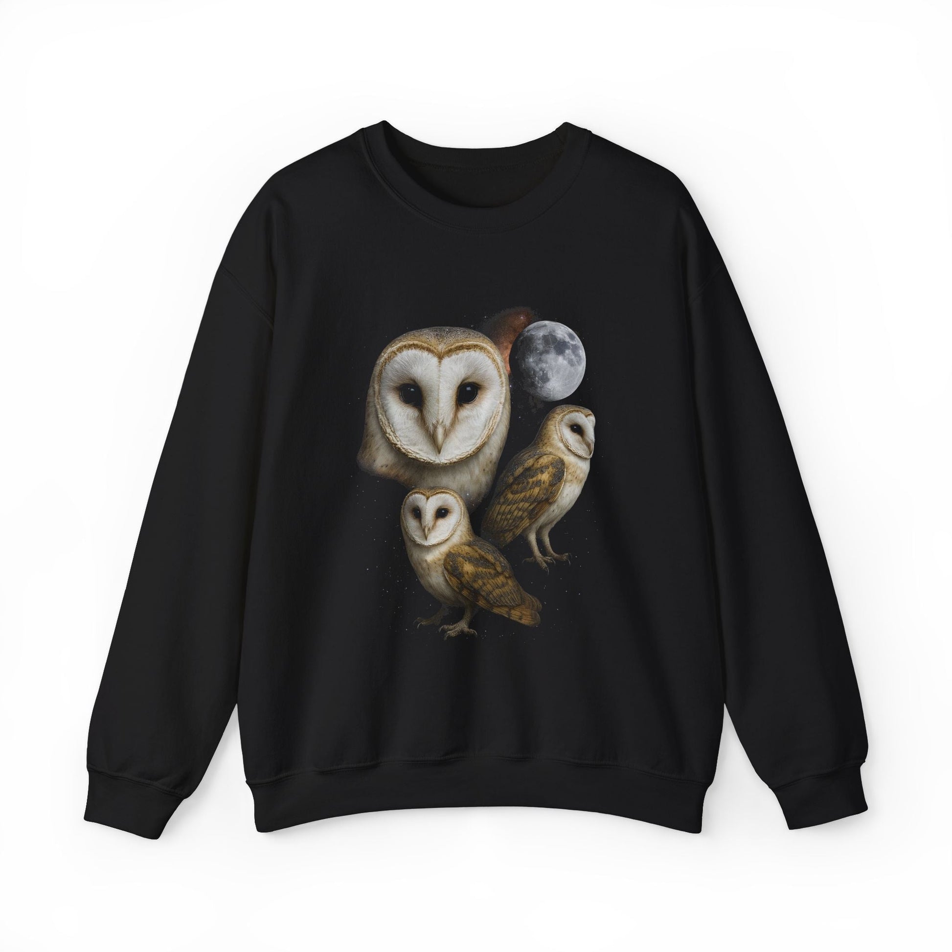 Retro Elegant Owls and The Moon Crewneck Sweatshirt - KILLER RETRO