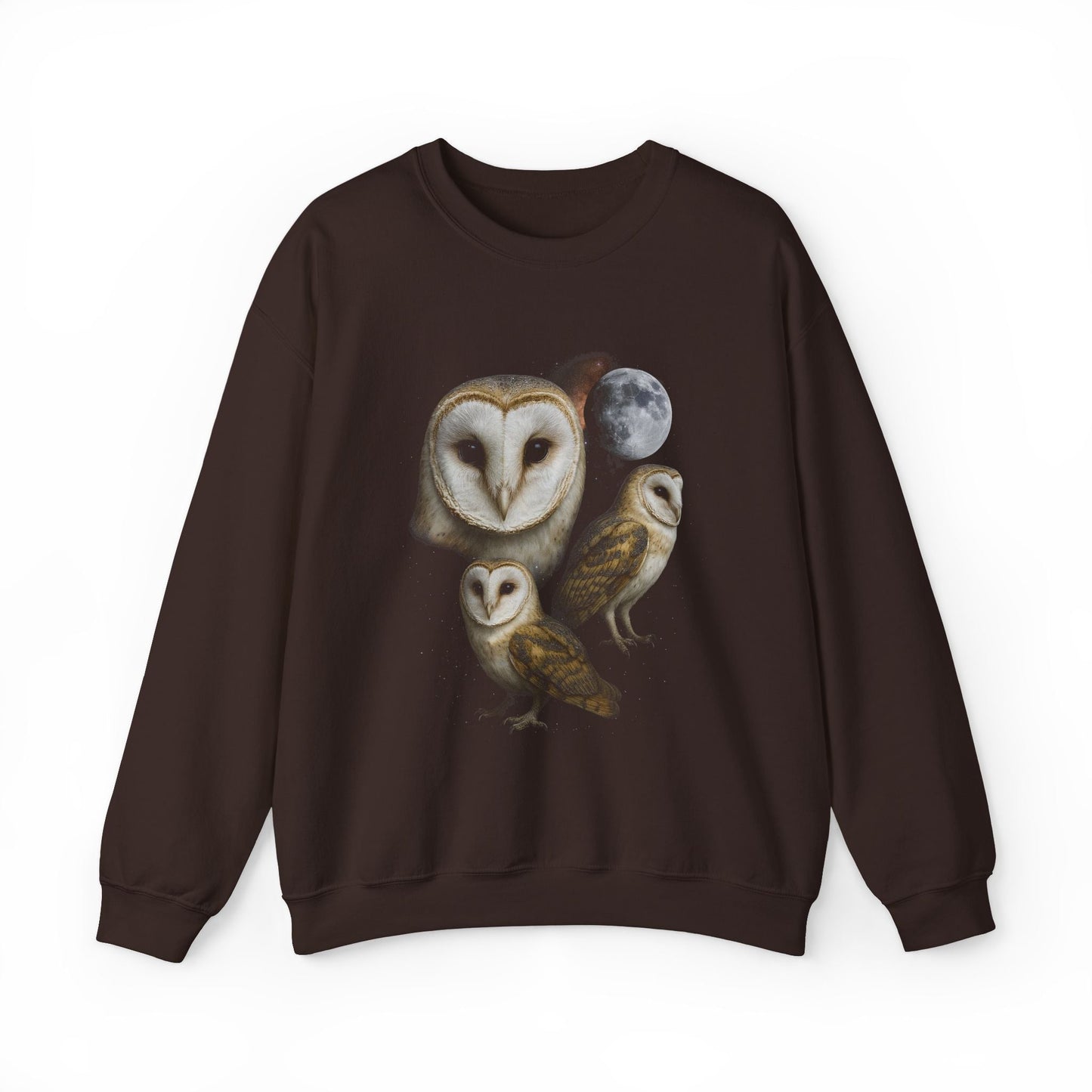 Retro Elegant Owls and The Moon Crewneck Sweatshirt - KILLER RETRO