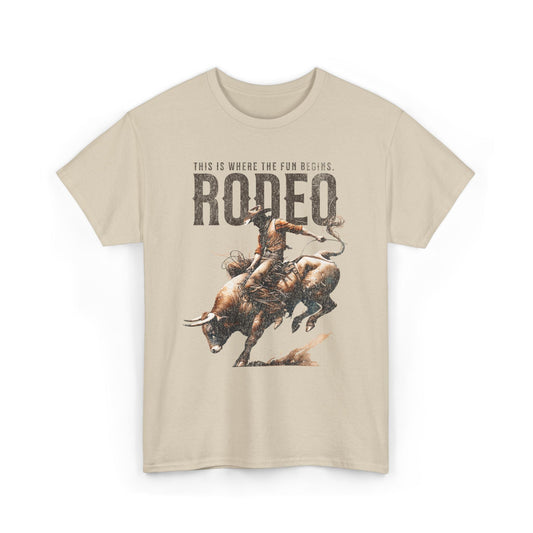 Retro Rodeo Bull Riding Shirt. Vintage Western Tee - KILLER RETRO