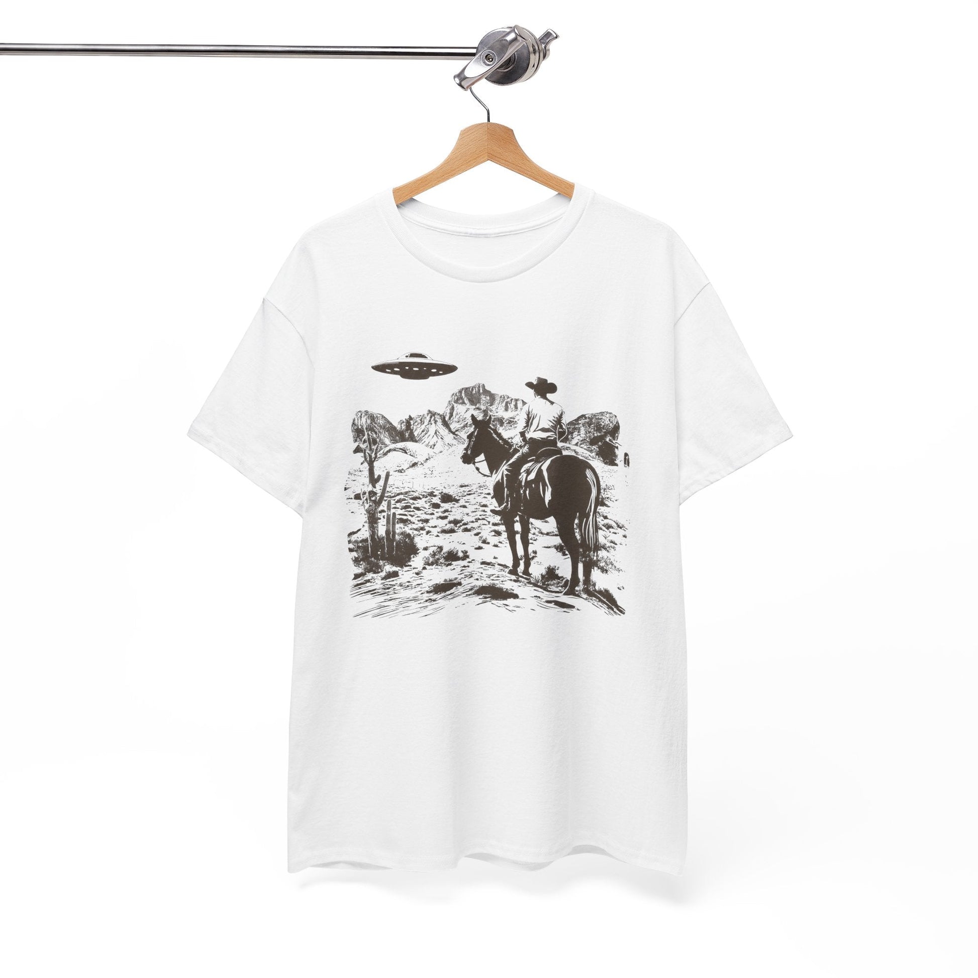 Retro UFO and Cowboy Western Graphic Tee. - KILLER RETRO