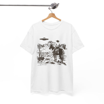 Retro UFO and Cowboy Western Graphic Tee. - KILLER RETRO