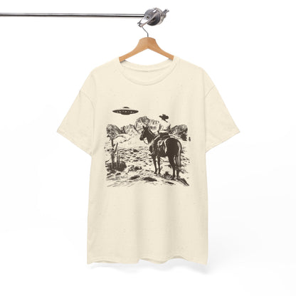 Retro UFO and Cowboy Western Graphic Tee. - KILLER RETRO
