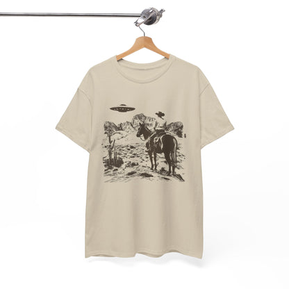 Retro UFO and Cowboy Western Graphic Tee. - KILLER RETRO