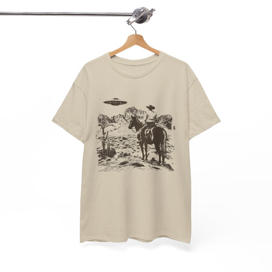 Retro UFO and Cowboy Western Graphic Tee. - KILLER RETRO