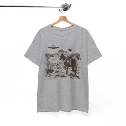 Retro UFO and Cowboy Western Graphic Tee. - KILLER RETRO