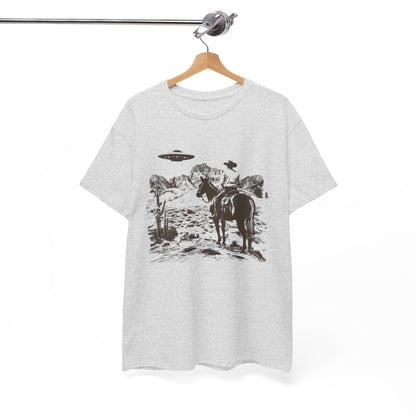 Retro UFO and Cowboy Western Graphic Tee. - KILLER RETRO